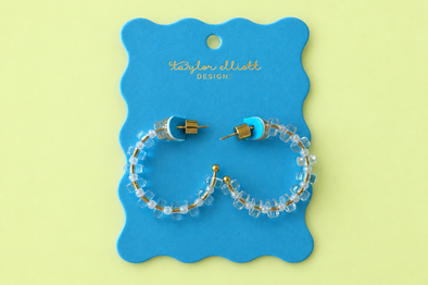 Nicole Acrylic Hoop Earrings - Min. 2 (E-120)
