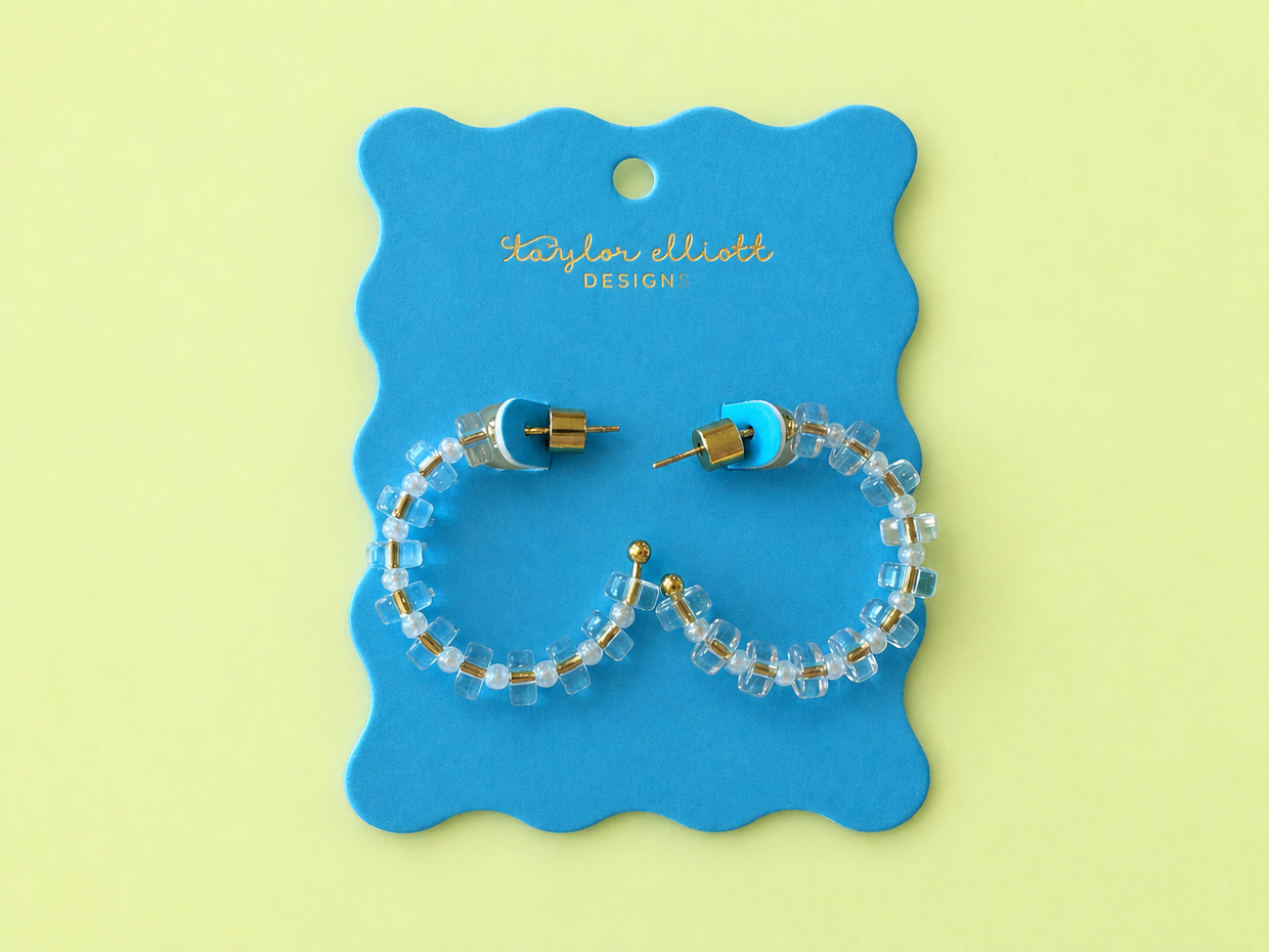 Nicole Acrylic Hoop Earrings - Min. 2 (E-120)