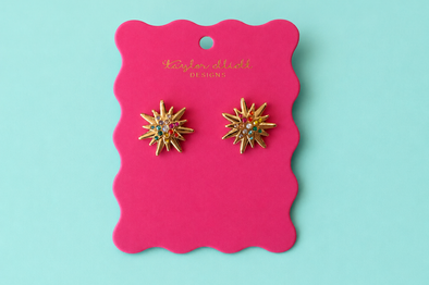 Bianca Colorful Starburst Earrings - Min. 2 (E-135)