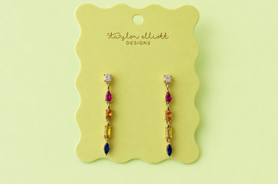 Jasmine Colorful Earrings - Min. 2 (E-140)