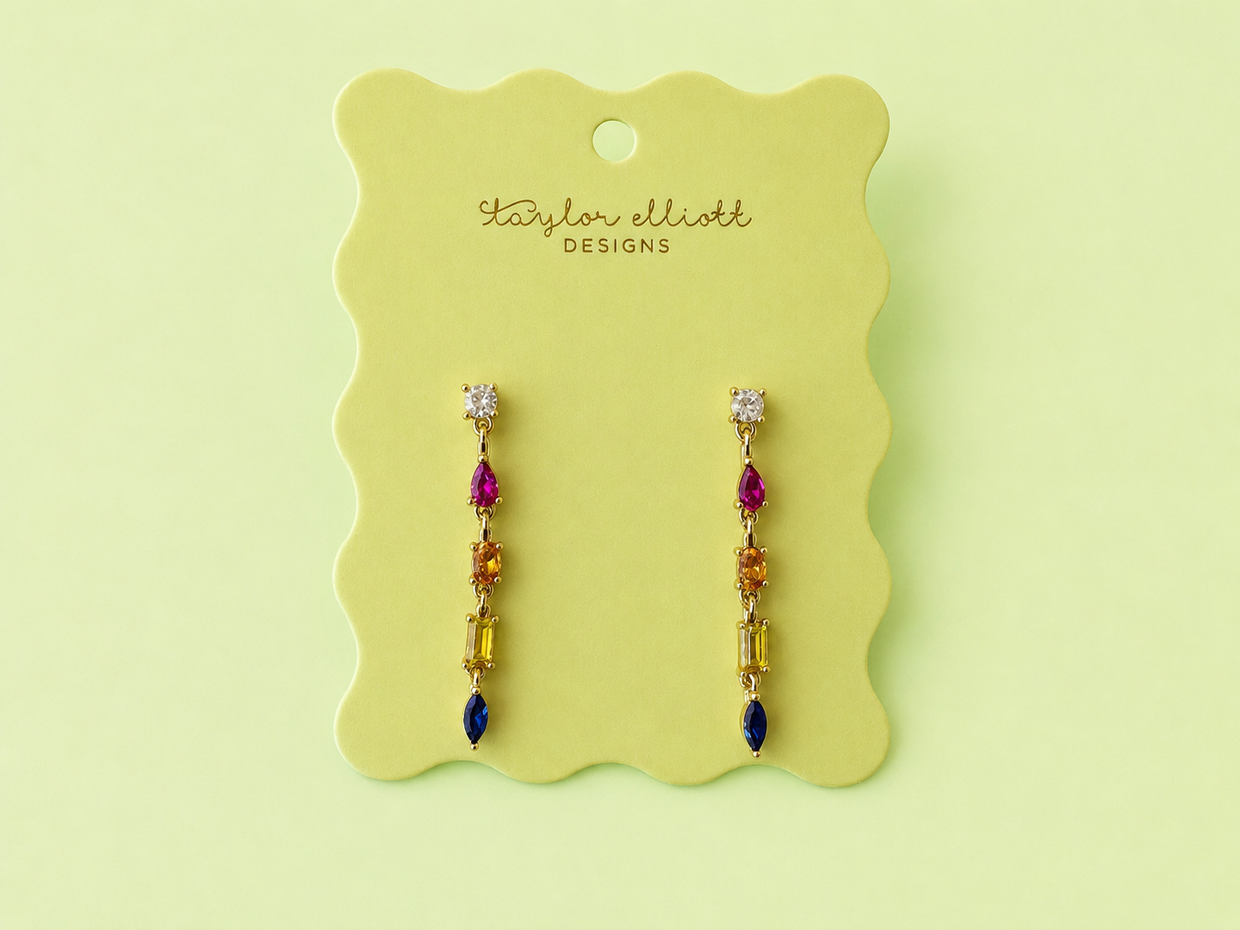 Jasmine Colorful Earrings - Min. 2 (E-140)