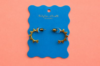 Starburst Gold Hoops - Min. 2 (E-147)