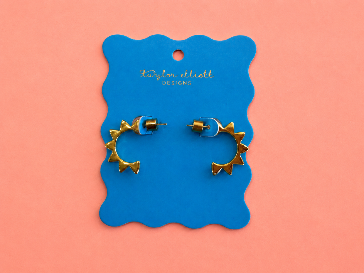 Starburst Gold Hoops - Min. 2 (E-147)