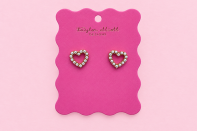 Mae Heart Earrings (E-117) - Min. 2