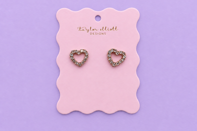 Mae Heart Earrings (E-117) - Min. 2