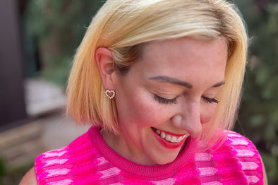 Mae Heart Earrings (E-117) - Min. 2