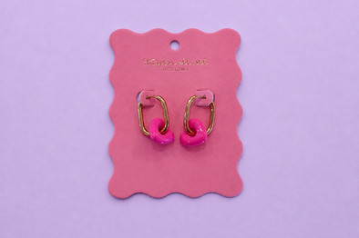 Coco Heart Earrings (E-154) - Min. 2
