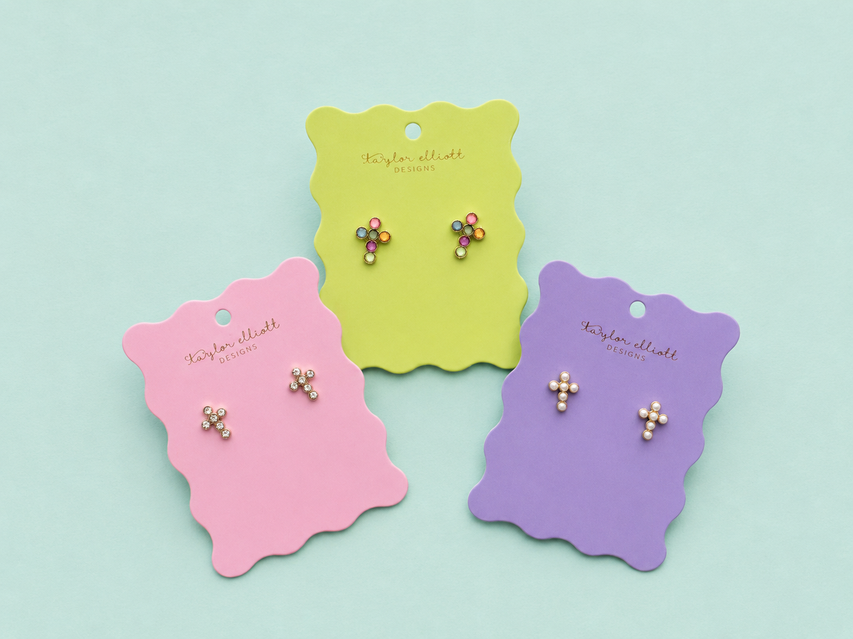 Faith Cross Earrings - 3 Colors