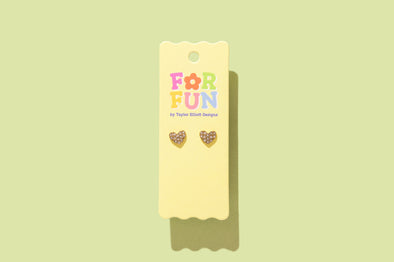 For Fun - Phoebe Heart Studs - Min. 2 (FF-E16)
