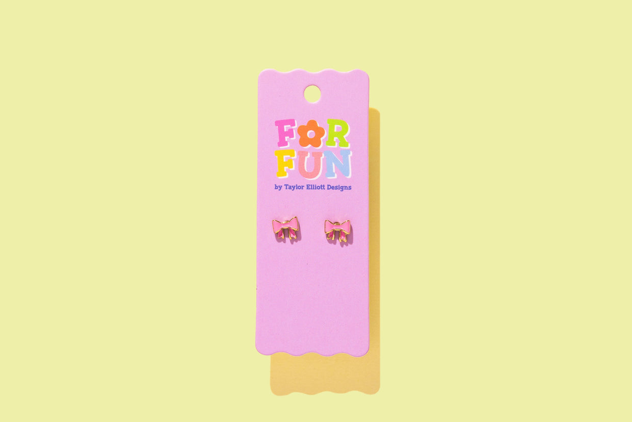 For Fun - Lillian Bow Studs - Min. 2 (FF-E04)