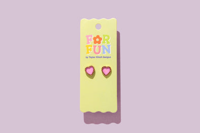 For Fun - Harper Purple Heart Studs - Min. 2 (FF-E08)