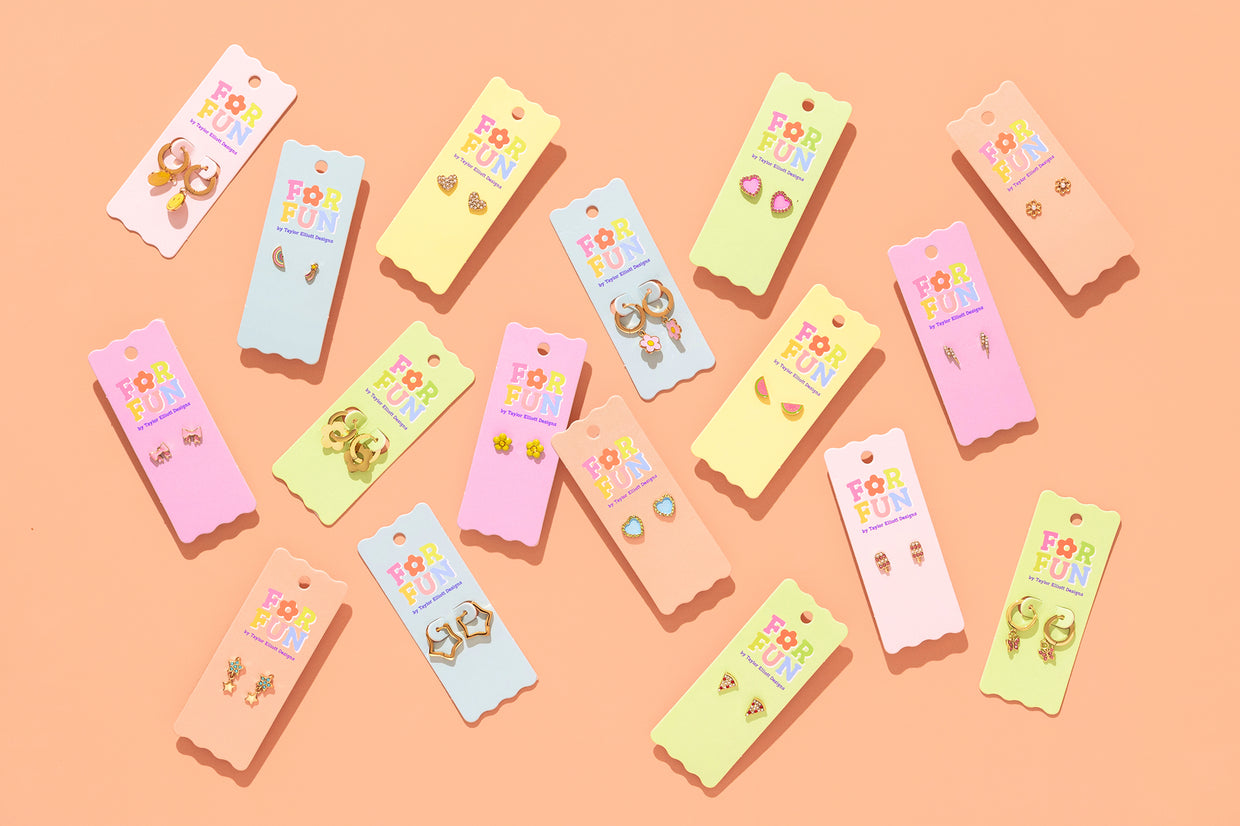 For Fun - Sarah Star + Rainbow Studs - Min. 2 (FF-E15)