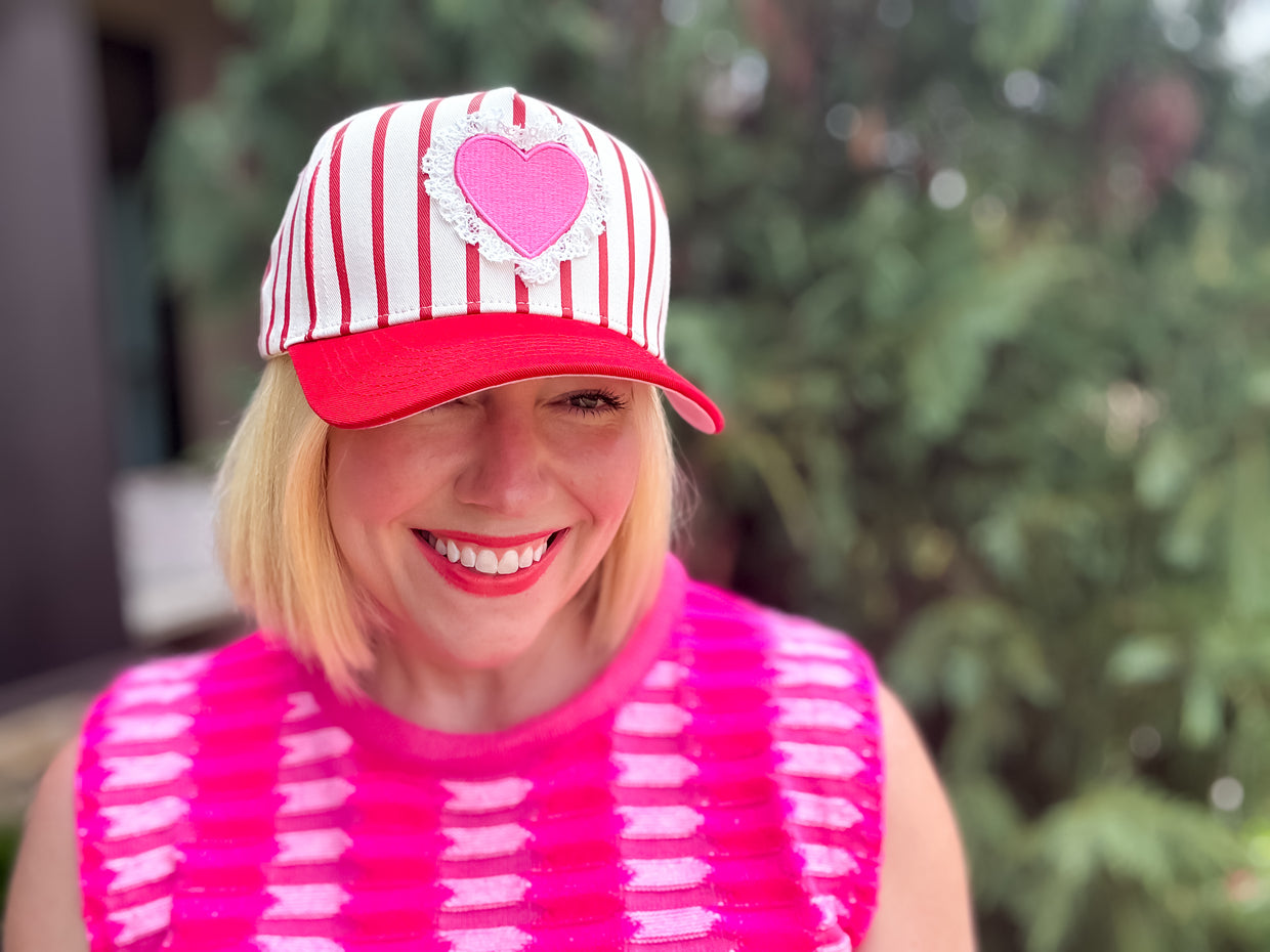 Heart Baseball Hat - Min. 2 (HAT-20)