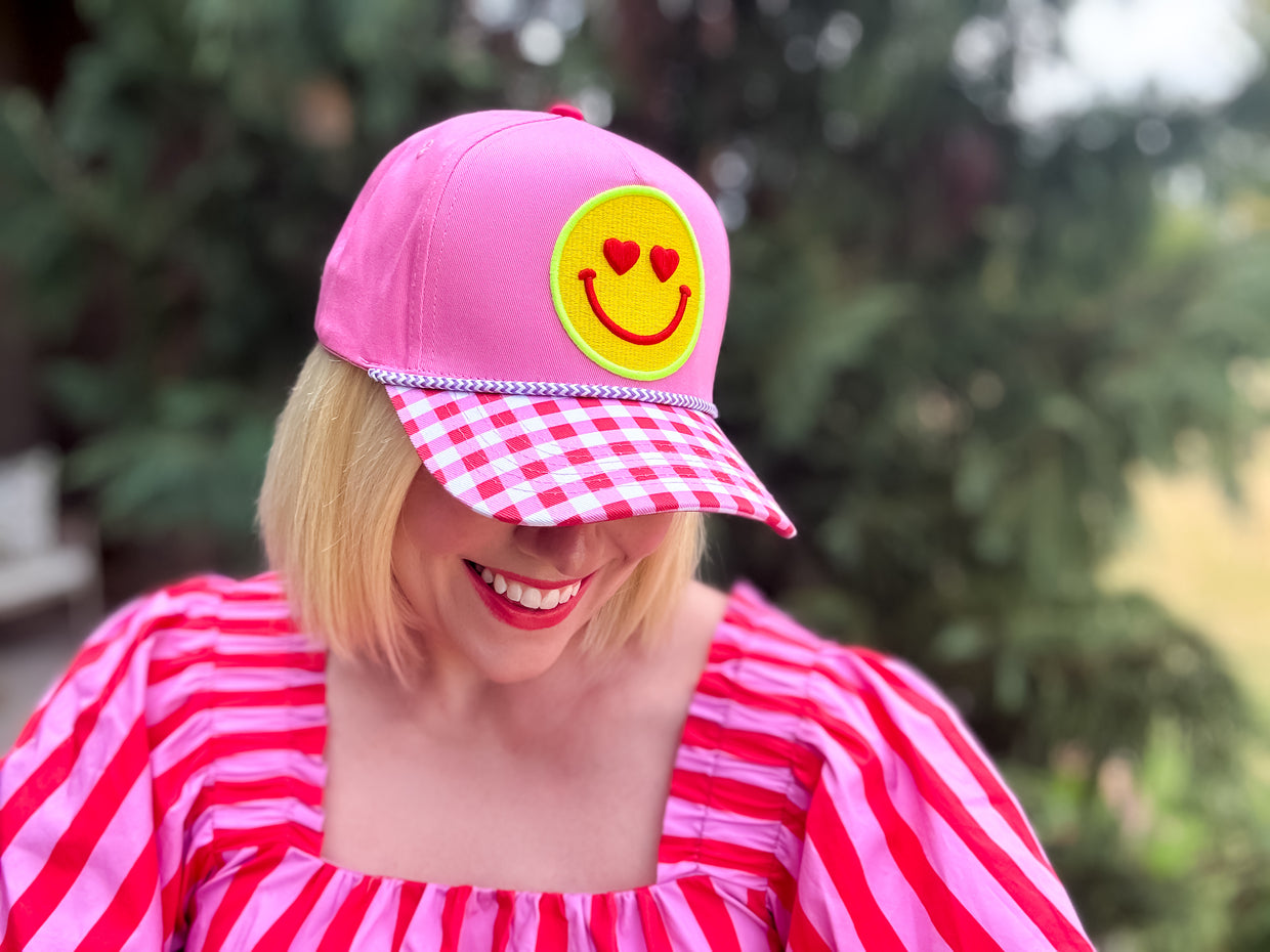 Smiley Heart Hat (HAT-62) - Min. 2