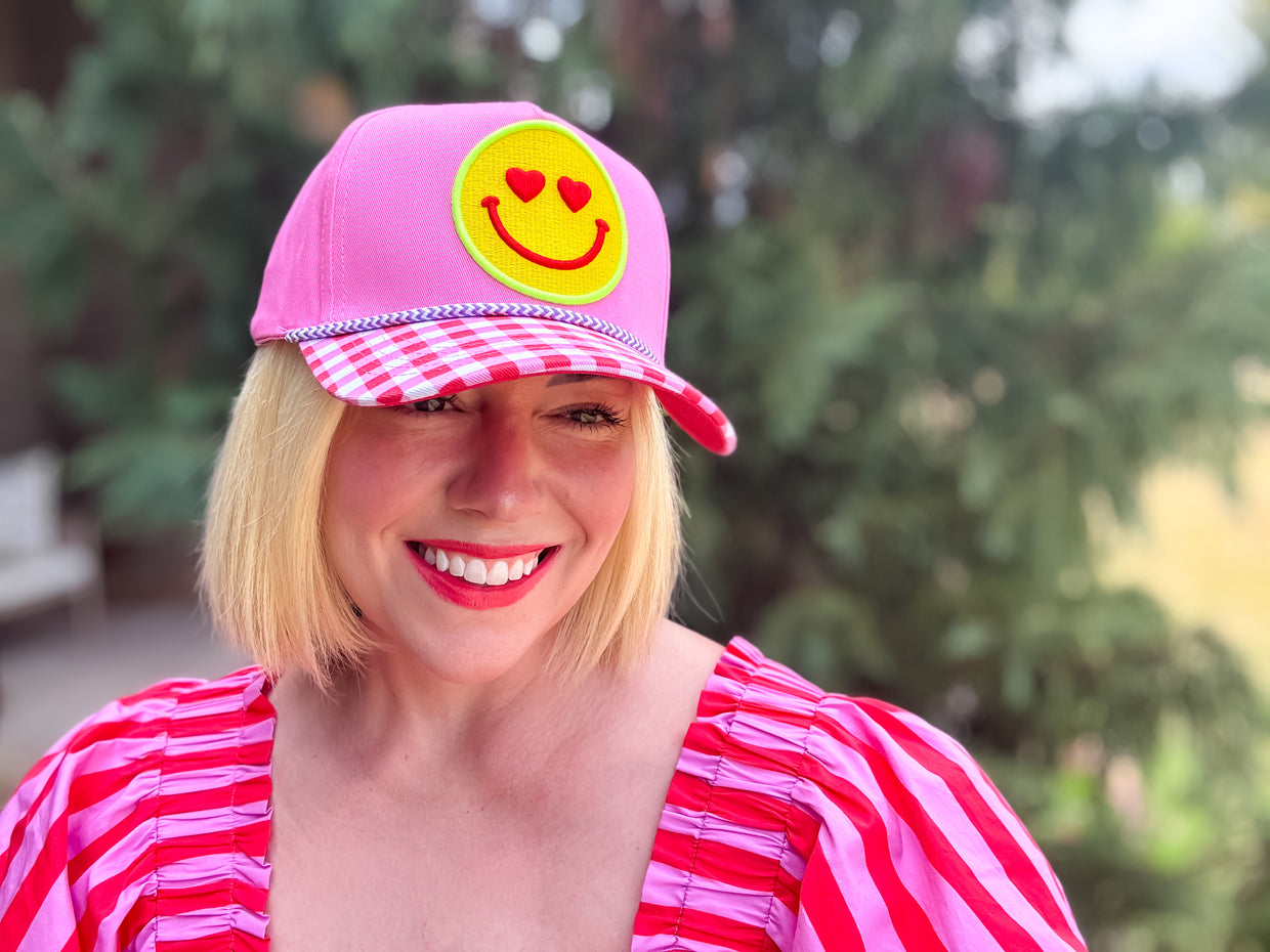 Smiley Heart Hat (HAT-62) - Min. 2