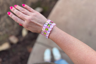 Poppy Green Bracelet - Min. 2  (B-95)