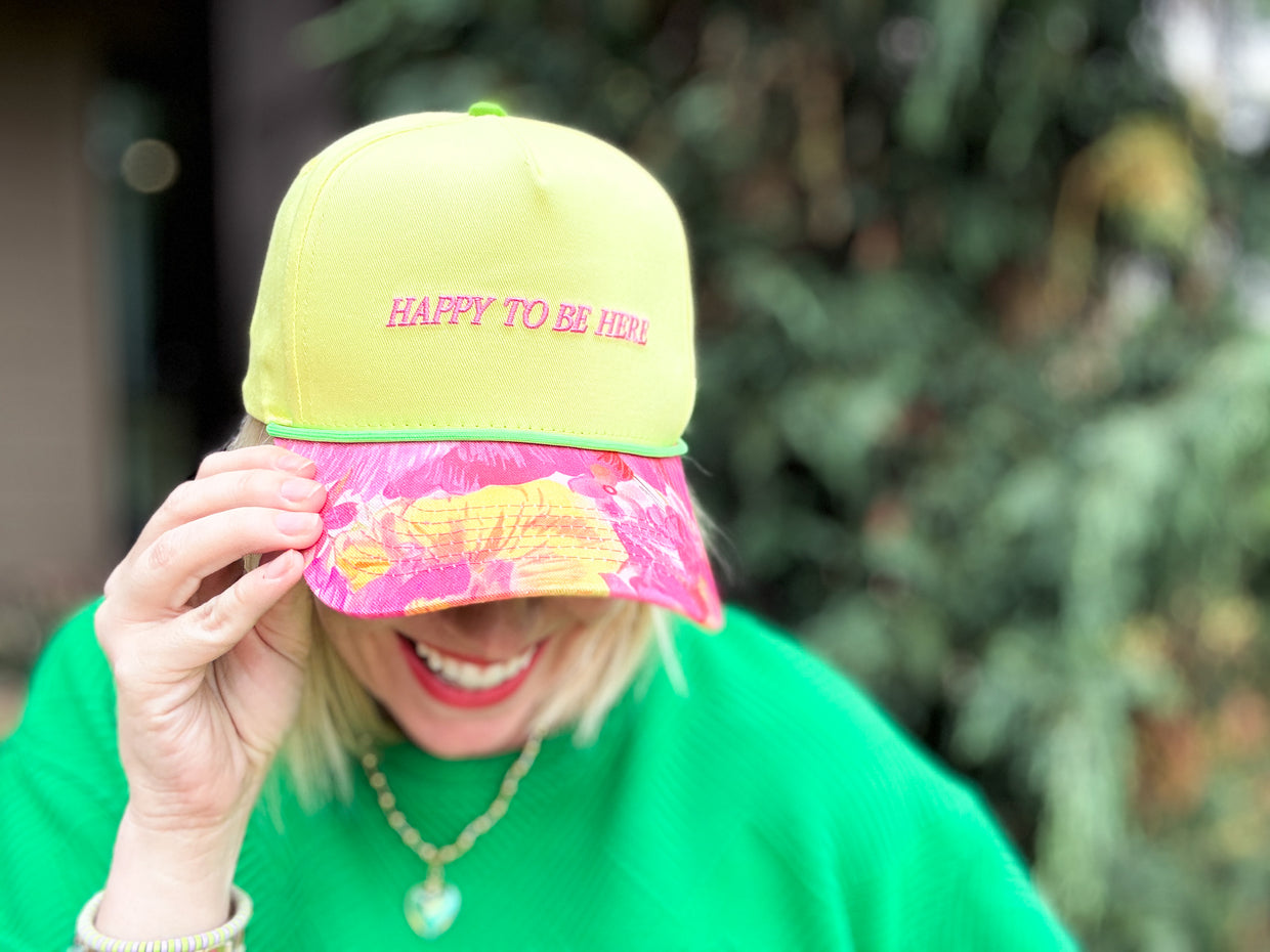 Happy to Be Here Baseball Hat - Min. 2 (HAT-46)