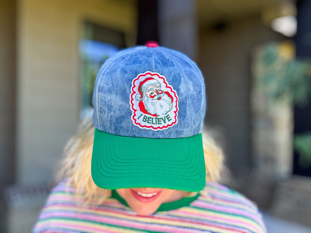 I Believe Vintage Santa Hat - Min. 2 (HAT-60)