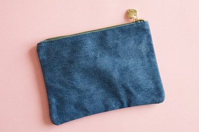 Bella Denim + Bows Pouch Medium - Min. 4 (FF-Pouch02)