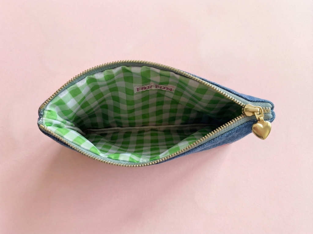 Bella Denim + Bows Pouch Medium - Min. 4 (FF-Pouch02)