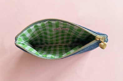 Bella Denim + Bows Pouch Large - Min. 4 (FF-Pouch03)