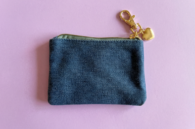 Bella Denim + Bows Keychain Pouch - Min. 4 (FF-Pouch01)