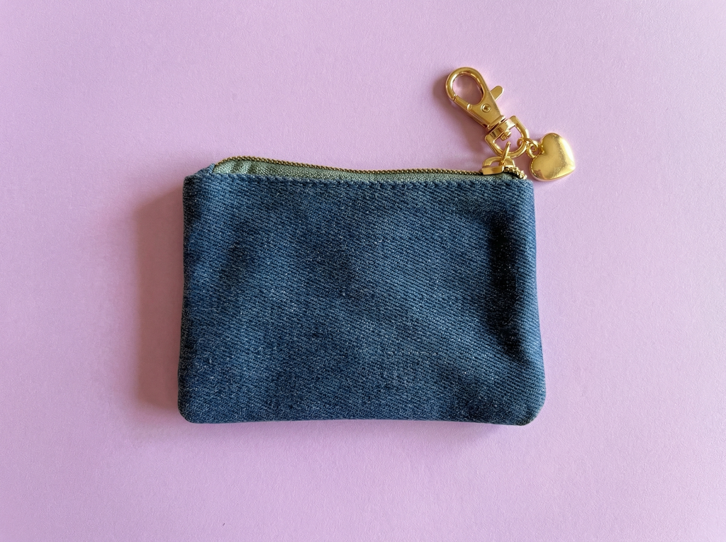 Bella Denim + Bows Keychain Pouch - Min. 4 (FF-Pouch01)