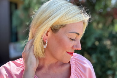 Nicole Acrylic Hoop Earrings - Min. 2 (E-120)