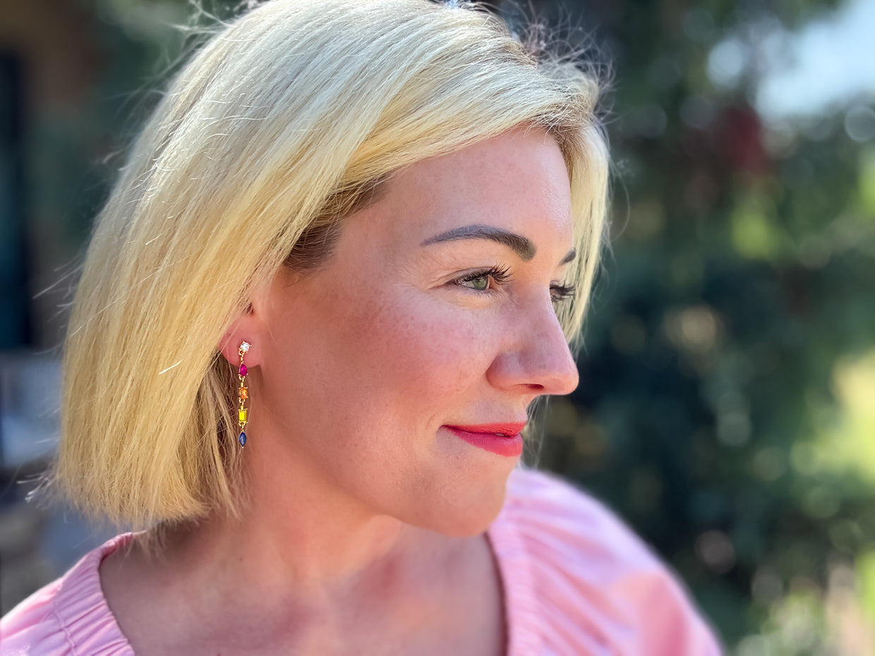 Jasmine Colorful Earrings - Min. 2 (E-140)