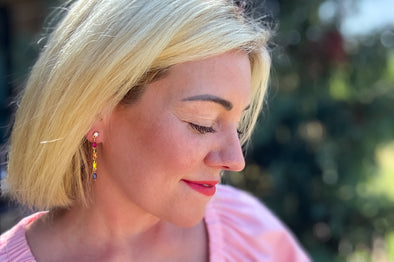 Jasmine Colorful Earrings - Min. 2 (E-140)