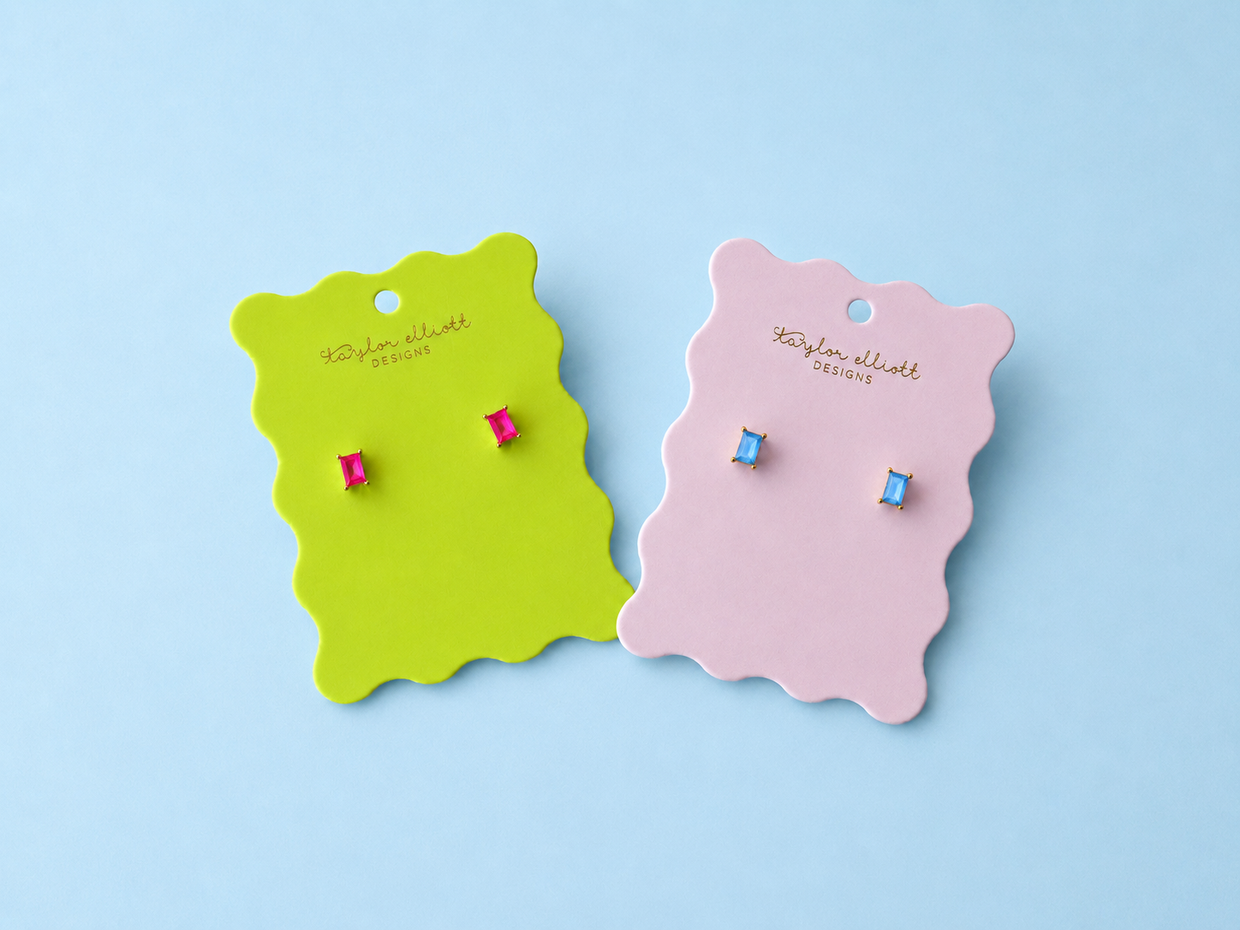 Kit Baguette Stud Earrings - 2 Colors