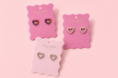 Mae Heart Earrings (E-117) - Min. 2