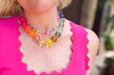 Leigh Rainbow Necklace - Min. 2 (N-96)