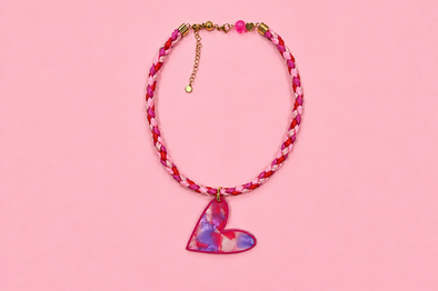Blakely Braided Heart Necklace (N-97)