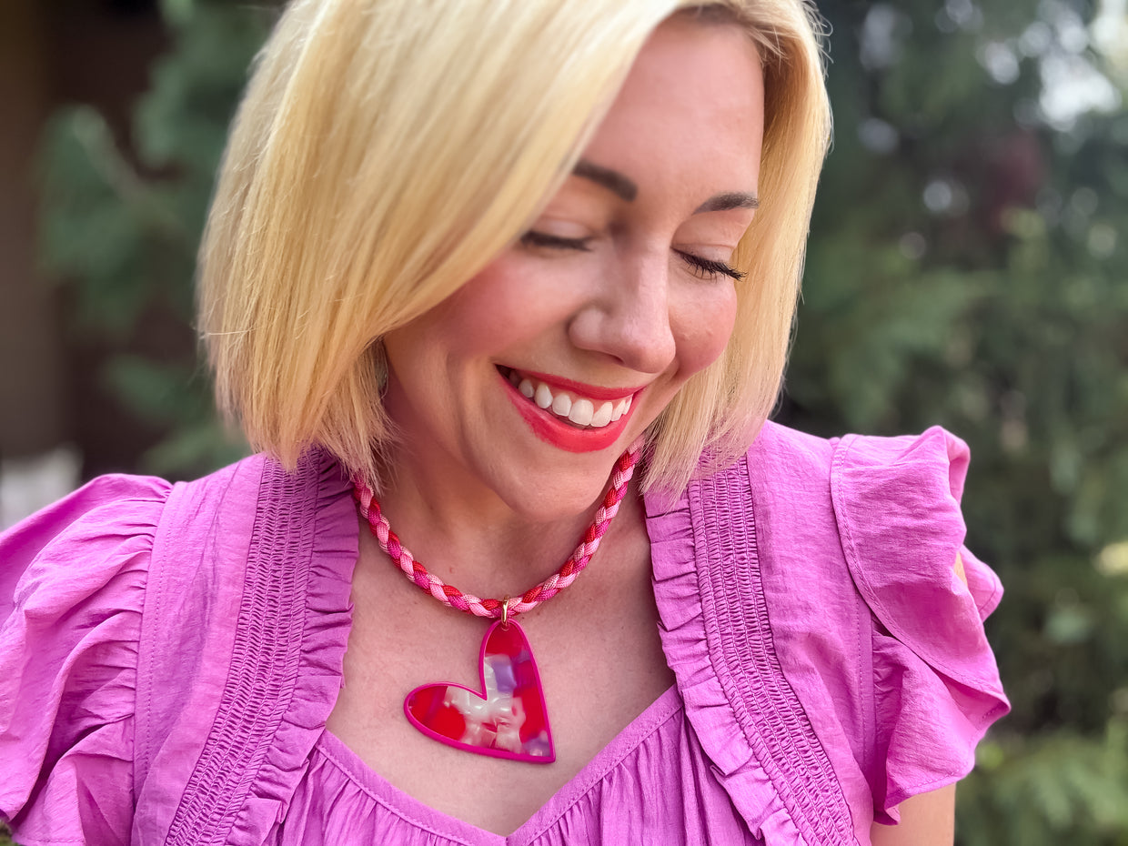 Blakely Braided Heart Necklace (N-97)