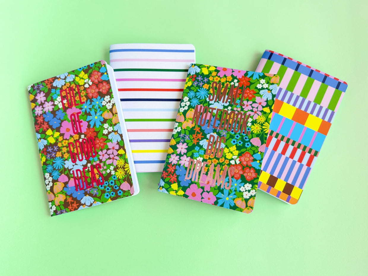 Chloe Floral Mini Notebook Set - Min. 4 (NBK-63)
