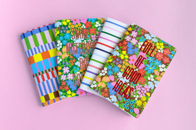 Chloe Floral Mini Notebook Set - Min. 4 (NBK-63)