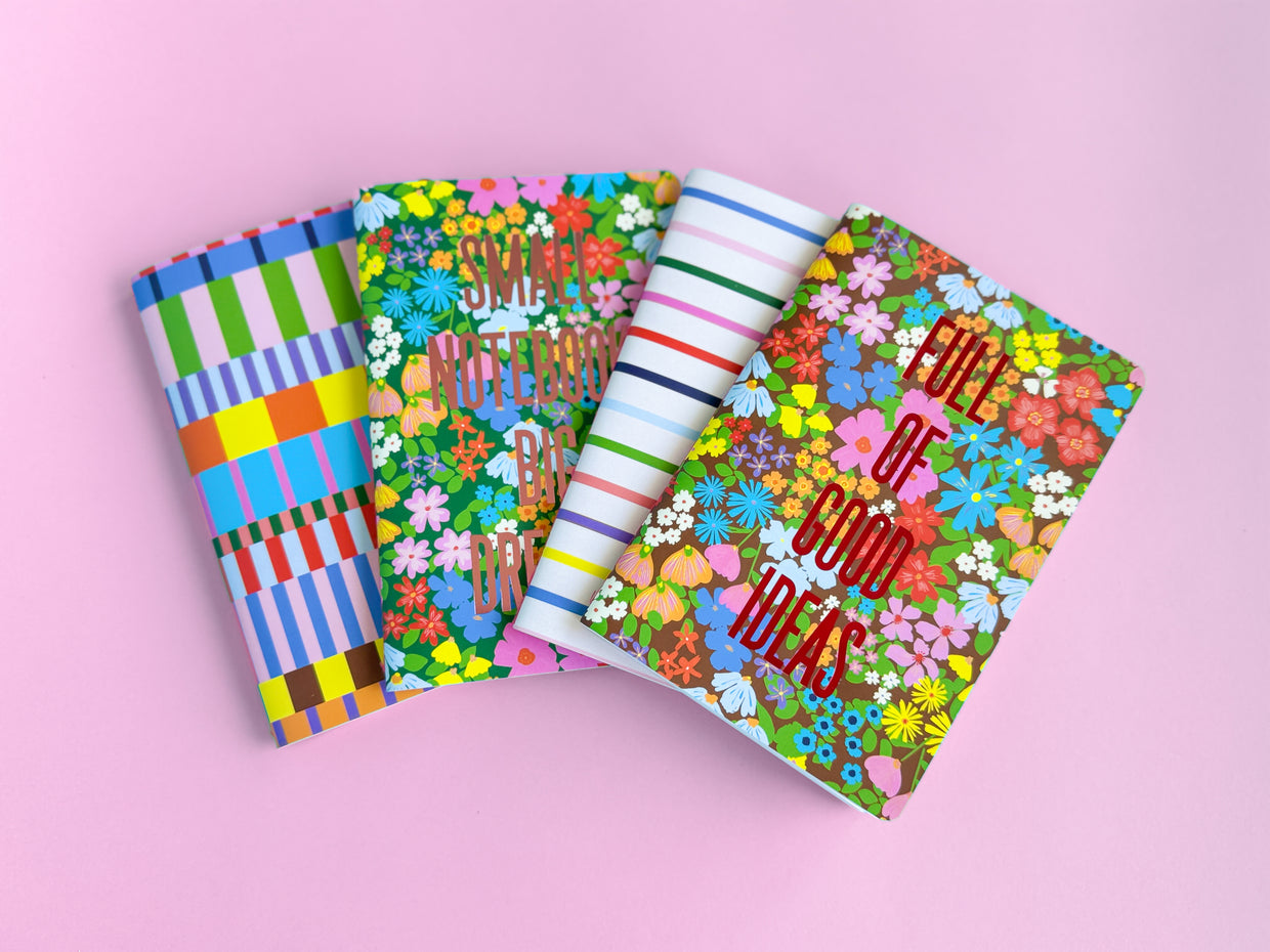 Chloe Floral Mini Notebook Set - Min. 4 (NBK-63)