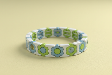 Florence Blue/Green Bracelet - Min. 2 (B-70)