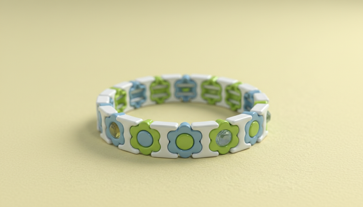 Florence Blue/Green Bracelet - Min. 2 (B-70)
