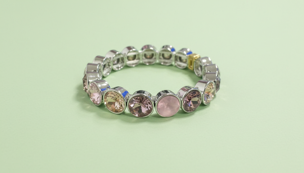 Wren Silver Circles Bracelet - Min. 2 (B-76)