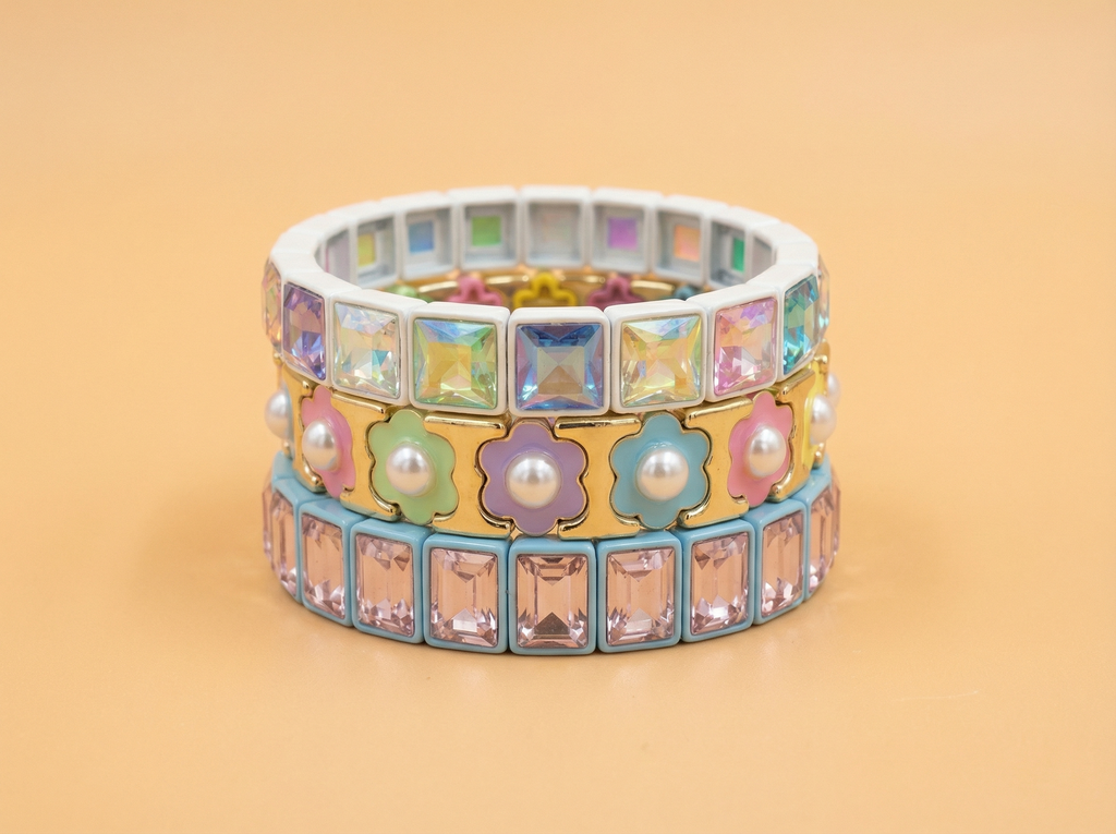 Estelle Blue + Pink Bracelet - Min. 2 (B-71)