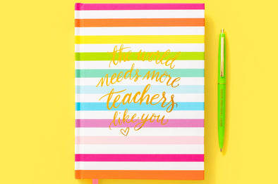 Notebook - Teacher Appreciation - Rainbow Stripes (NBK-16)