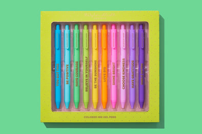 Gel Pen Set - Motivational - Asst Colors - 10 Piece Set (PEN-23)