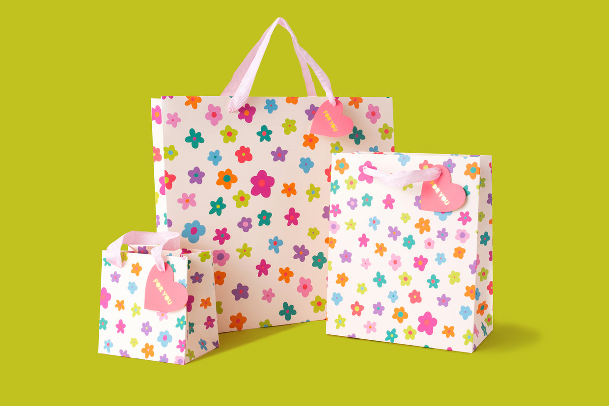 Gift Bags - Happy Flowers (3 Sizes)