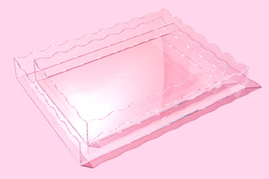 Clear Rectangle Tray - Large (TRAY-13)