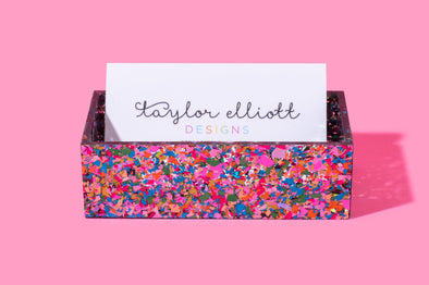 Business Card Holder - Colorful Confetti (CT-02)