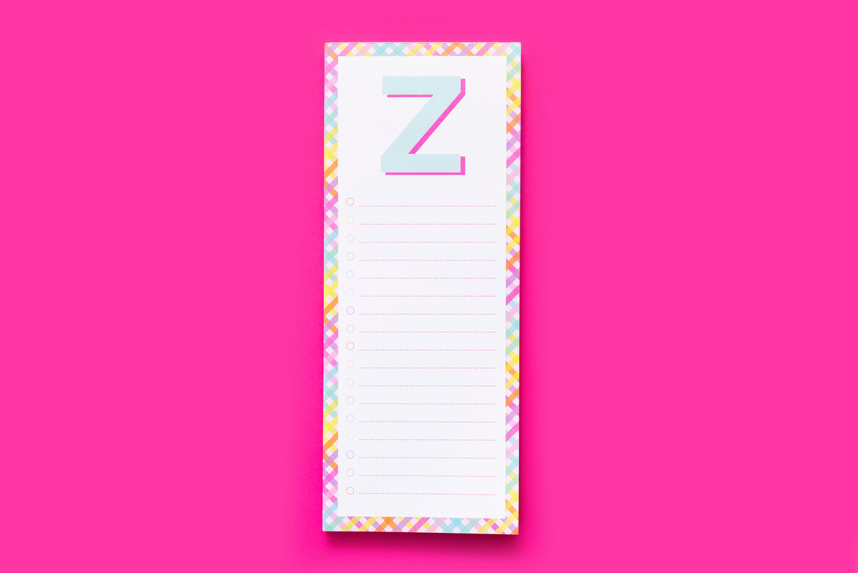 List Pads - Letters A-Z - Each (LP-A-Z)