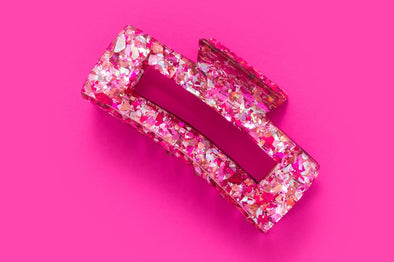 Claw Clip - Pink Confetti (CC-03)