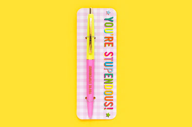 Pen Card - "You're Stupendous" - Pink + Yellow (TC-04)